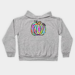 Colorful painted pumpkin Kids Hoodie